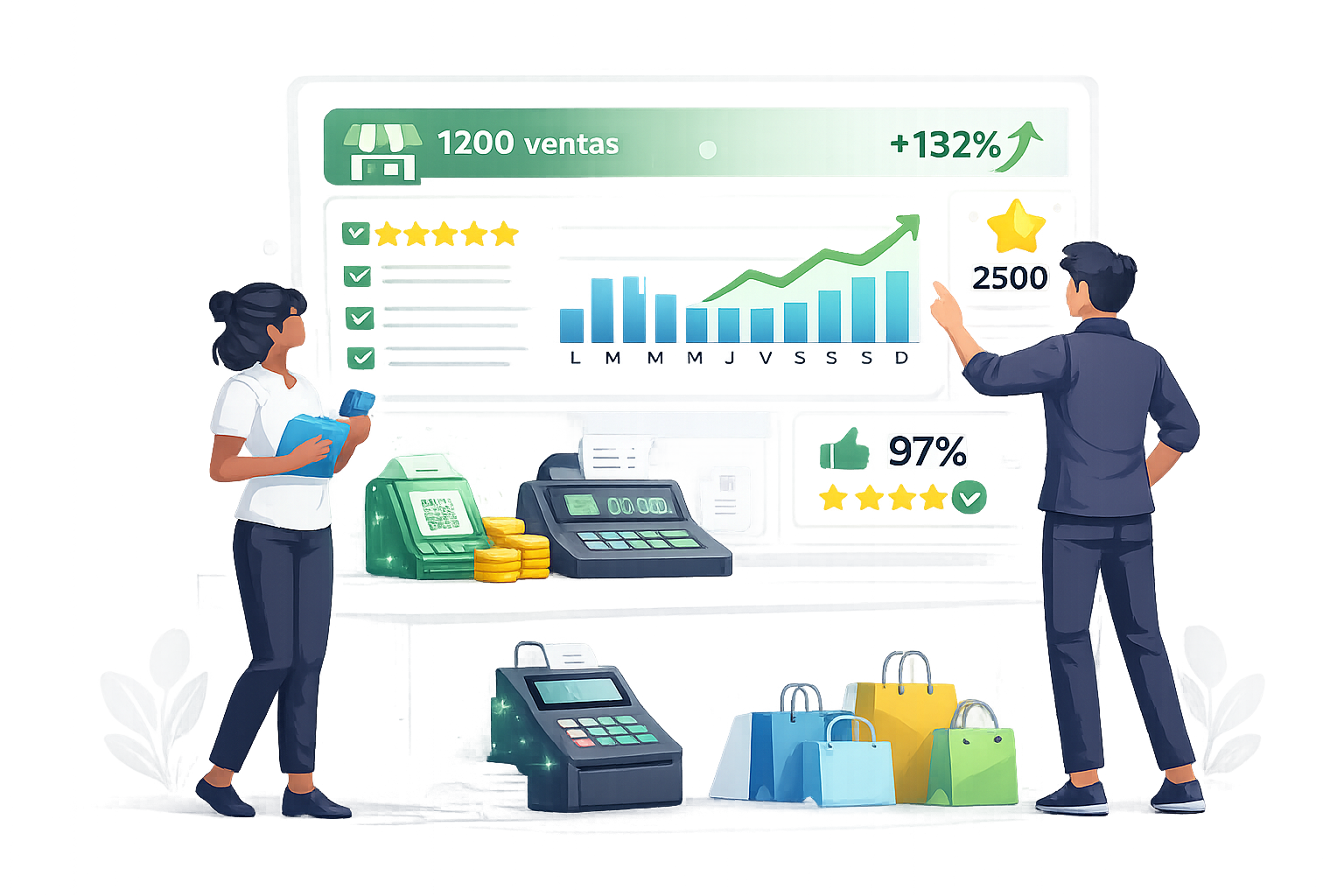 Pantalla para el comercio